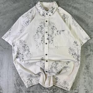 Vouri Crest Men’s Floral Hawaiian Aloha Style Button-up Shirt Size Medium V150